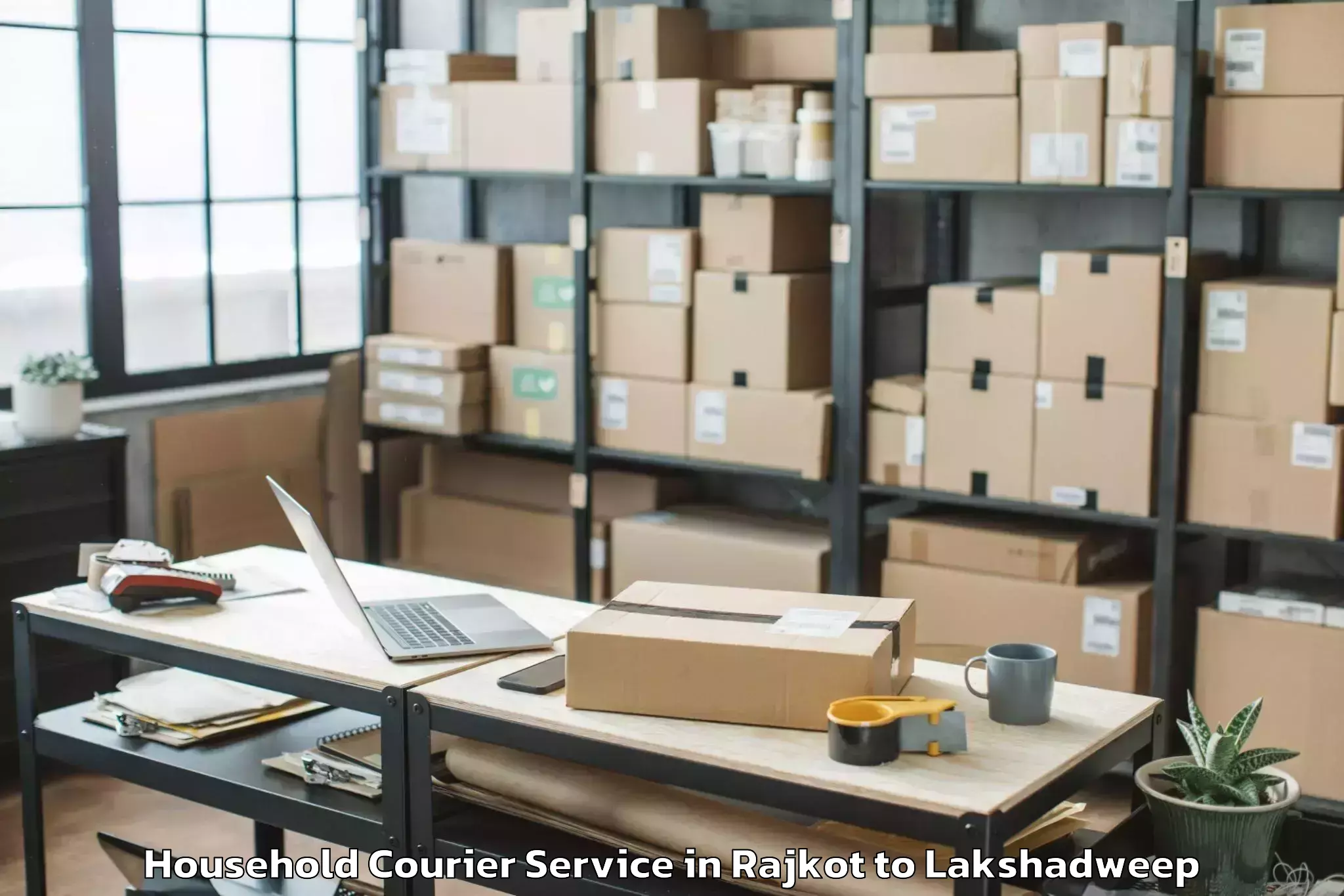 Trusted Rajkot to Chetlat Household Courier